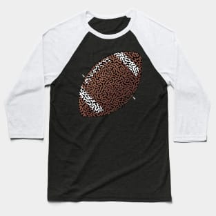 Football Shaped Maze & Labyrinth Baseball T-Shirt